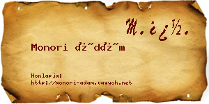 Monori Ádám névjegykártya