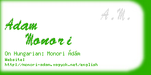 adam monori business card